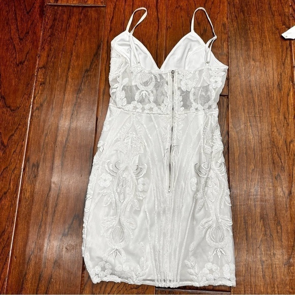 Lulus women’s see through sequin designed mini dress - Picture 2 of 9